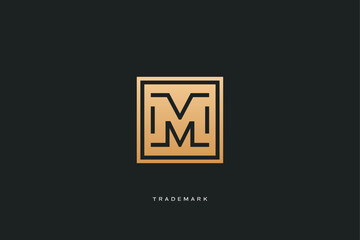 m letter vector trademark brand logo