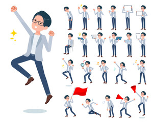 スマートフォンなどのデジタル機器を持つプログラマエンジニア男性のセット