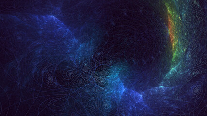 Fototapeta na wymiar 3D rendering abstract fantasy light fractal background