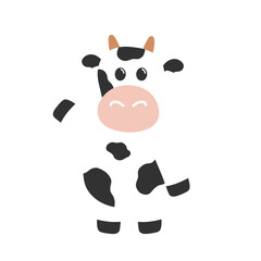 Baby Milk Cow Pointing Cartoon