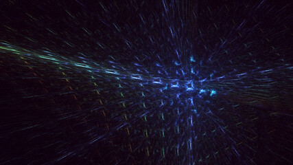 3D rendering abstract colorful fractal light background