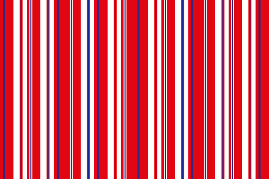 Textured stripe seamless pattern with Navy blue, White, Red and White colors vertical parallel stripes.
