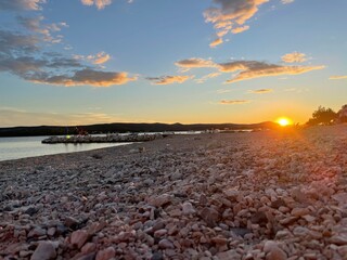 sunset on the beach