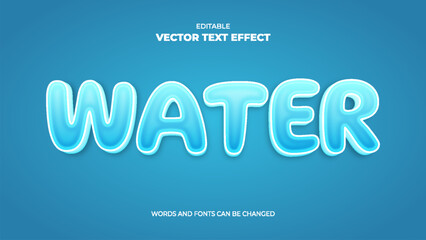 Blue water editable text effect