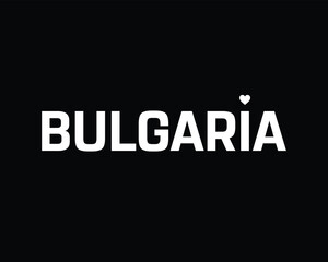 Fototapeta na wymiar I love Bulgaria, Love Bulgaria, Bulgaria Independence day, Bulgaria, Love, 22 September, 22nd September, Independence, Black Background, Heart, Typographic Design Typography Minimal