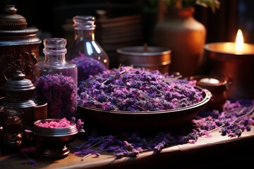 Obraz na płótnie Canvas purple-hued natural remedies.
