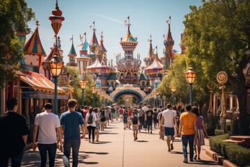 Sunny Day At An Amusement Park, Generative AI