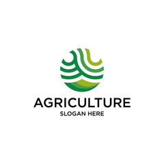 Vector logo design for agriculture, agricultural field, unique design