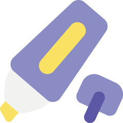 highlighter color outline icon design style