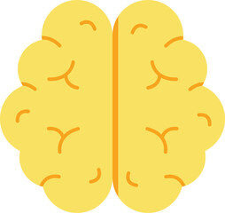 brain color outline icon design style