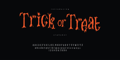 Trick or Treat Halloween Font Alphabet
