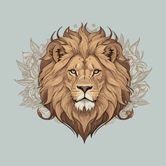 colorful lion vector illustration