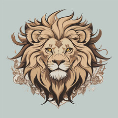 colorful lion vector illustration