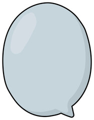 Blue speech bubble balloon icon sticker memo keyword planner text box banner, flat png transparent element design