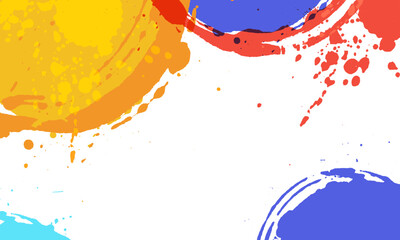 Colorful circular paint splash background