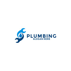 plumbing service logo template, creative plumbing logo vector symbol