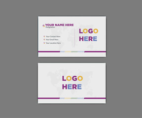 Corporate modern simple personal visiting card design . Business card design template.