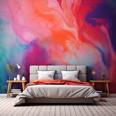 Stylish sofa in living room. Stylish colorful room. Abstract texture