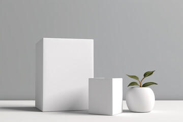 Unveiling the Clean Canvas of a White Box Mockup - Where Creativity Meets Minimalism for Maximum Impact