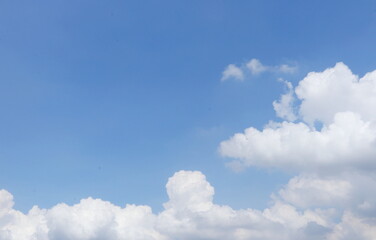 Naklejka na ściany i meble White cloud and light blue sky, clear blue sky with cloud group.