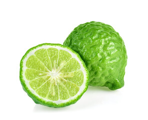 Bergamot fruit isolated on white background.
