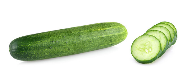 Cucumber isolated on white background.