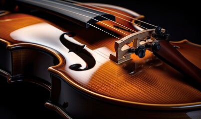 Photo of a violin resting on a table