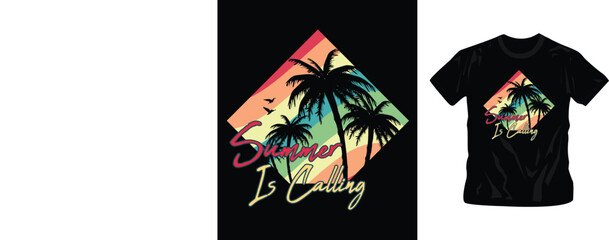 summer holiday t-shirt design editable template, sunset, weekend, enjoyment