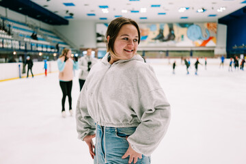 teenager on an ice rink