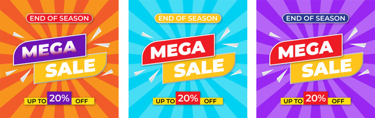 Sale banner template design, Big sale special offer. end of season special offer banner. vector illustration