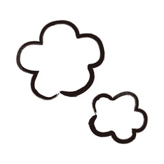 ほかほかした湯気の吹き出しセット