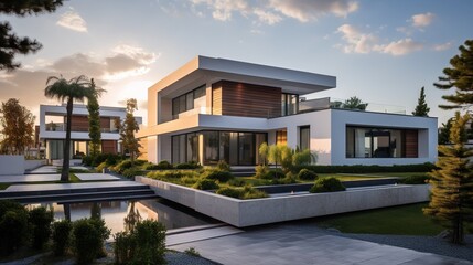 Fototapeta premium luxury home on the beach
