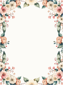 Colorful Watercolor Hydrangea Flowers Wedding Invitation Set Template.  Generative AI