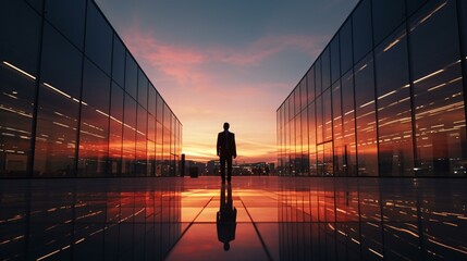 A man standing in front of a majestic building