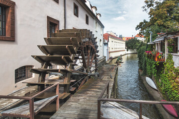Historic watermill on Kampa Island in Prague © michelangeloop