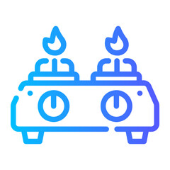 Fototapeta premium stove Line Gradient Icon
