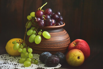 still life with fruits