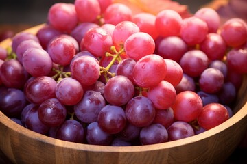 Fototapeta premium Delicious bowl of grapes brings delight to your senses, Generative AI