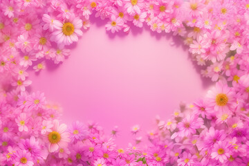 Background image framed by colorful petals