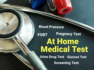 At home medical test term. Home testing are those test which may done by own at home