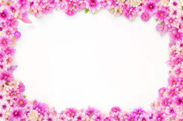 Obraz na płótnie Canvas Background image framed by colorful petals
