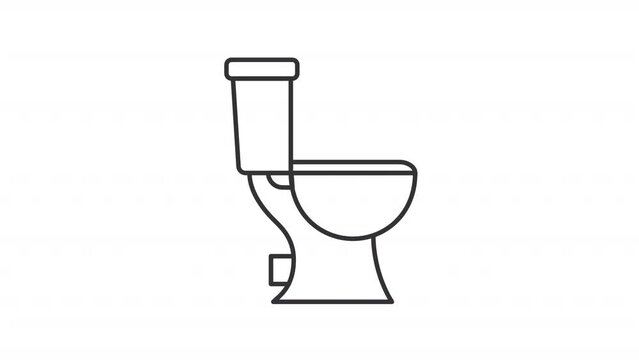 Set of black line icon animations representing housekeeping, HD video with transparent background, seamless loop 4K video.