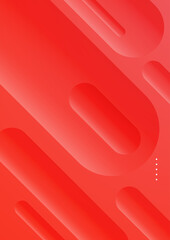 Red modern poster background with shapes