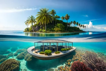 Zelfklevend Fotobehang tropical paradise island © kashif