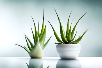 aloe vera plant in a vase
