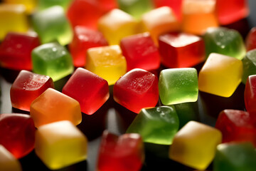 Fototapeta na wymiar Fruit Gummies, chewy bites of flavor