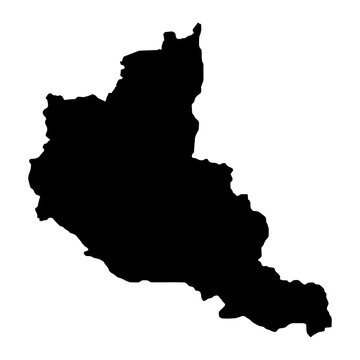 Anseba region map, administrative division of Eritrea. Vector illustration.