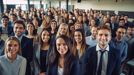 portrait shot diverse group of business professionals Modern multi ethnic business team standing and looking at camera,ai generate - obrazy, fototapety, plakaty