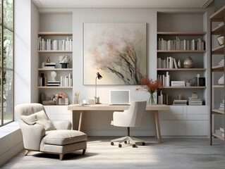 photo luxury business meeting and working room in executive office generative ai