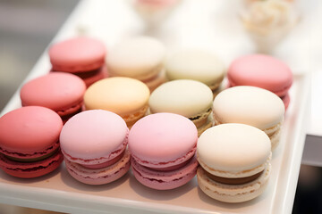 Obraz premium Macarons, delicate meringue delights